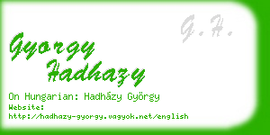 gyorgy hadhazy business card