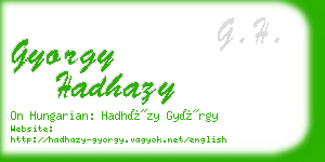 gyorgy hadhazy business card